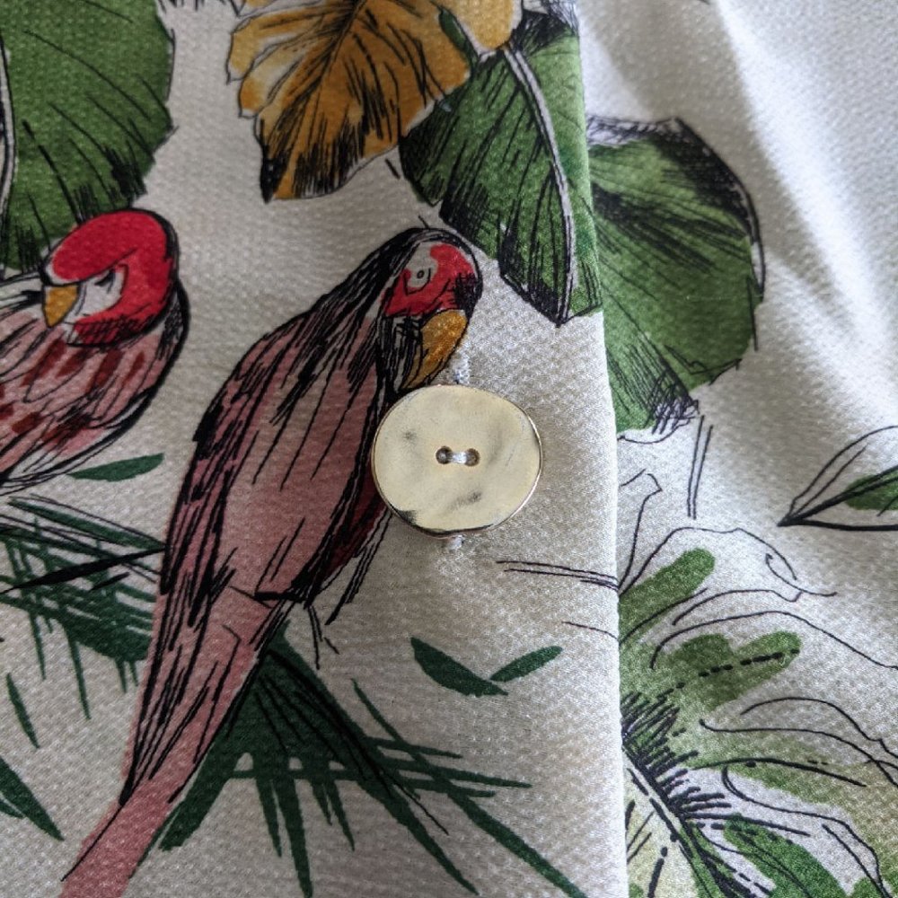 ZARA Tropical Print Duster Shirt Dress Size S - Picture 14 of 15